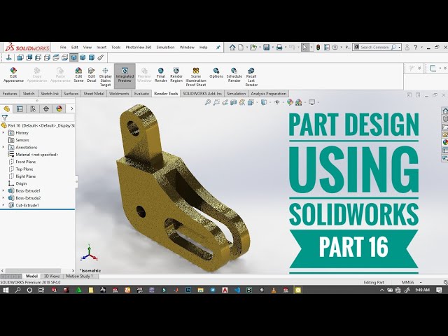 solidworks tutorial for beginners exercise 16 in [2020]