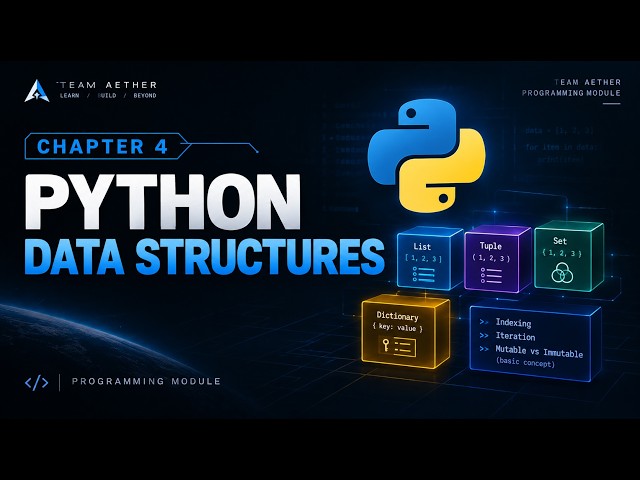 Python Data Structures Explained | Lists, Tuples, Sets & Dictionaries — Chapter 4