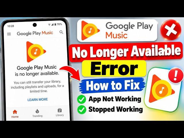 How to Fix Google Play Music Is No Longer Available Error | App Not Working & Stopped Working
