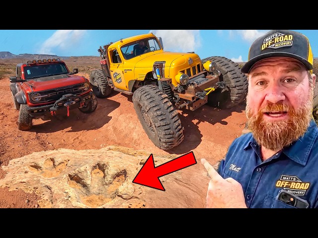 Ford Bronco Breaks Down in Utah's Desert... Next To Dinosaur Tracks!