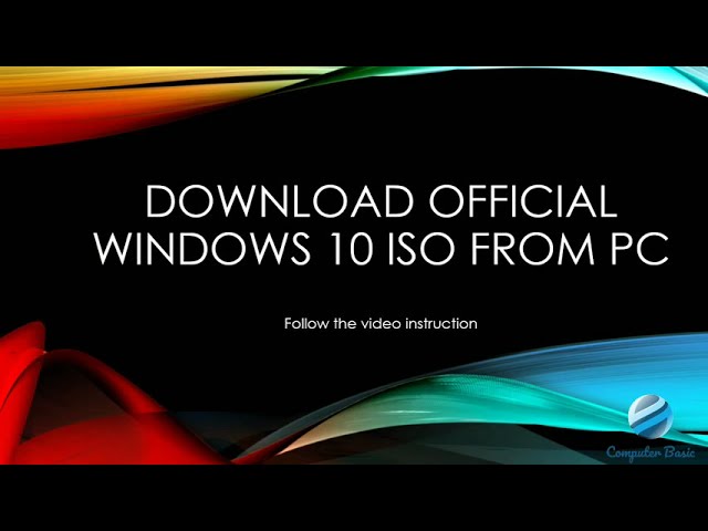 Download Official Windows 10 ISO from PC