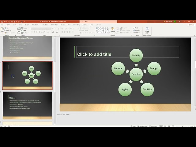 PowerPoint Project 1a Functional Fitness Program