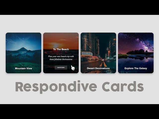Responsive CSS Cards with Smooth Hover Effects [HTML & CSS] + Source Code