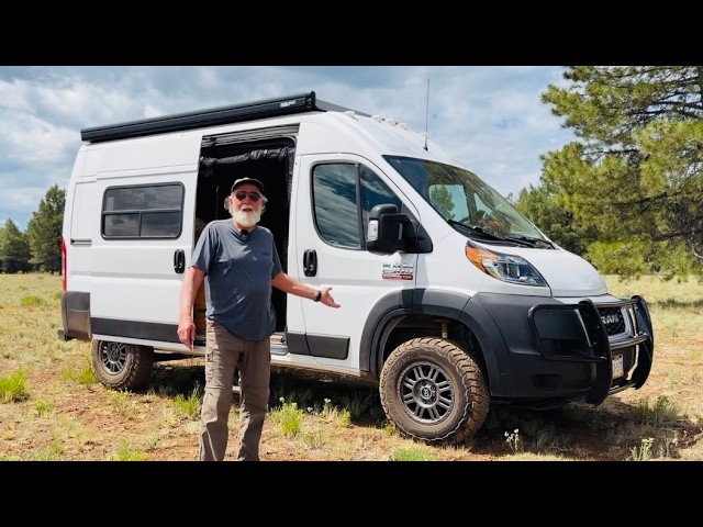 His RETIREMENT Home Is a LIFTED Van . Wait Until You See the CABIN Inside!