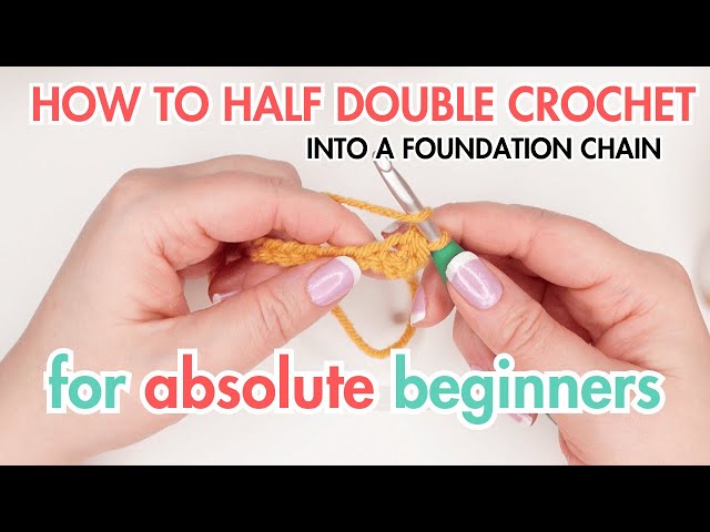 How to half double crochet into a chain (hdc into a ch) for absolute beginners!