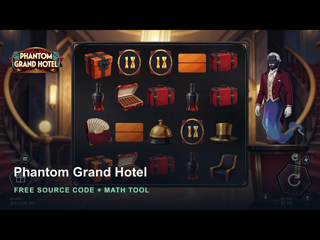 Phantom Grand Hotel – FREE HTML5 Slot Game Source Code + Math Tool | Slotgen