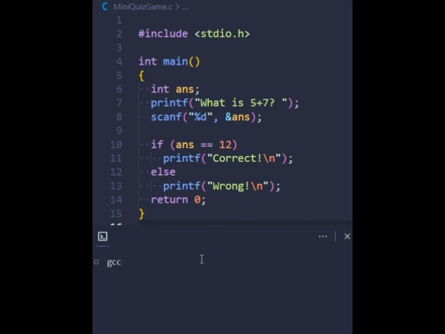 C Programming Made Easy: Mini Quiz Game