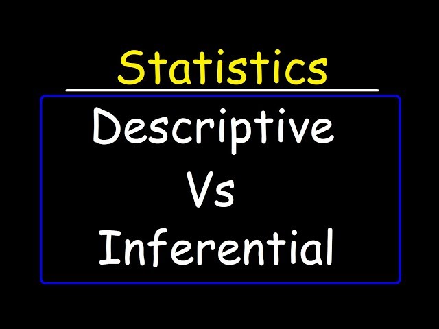 Descriptive Statistics vs Inferential Statistics