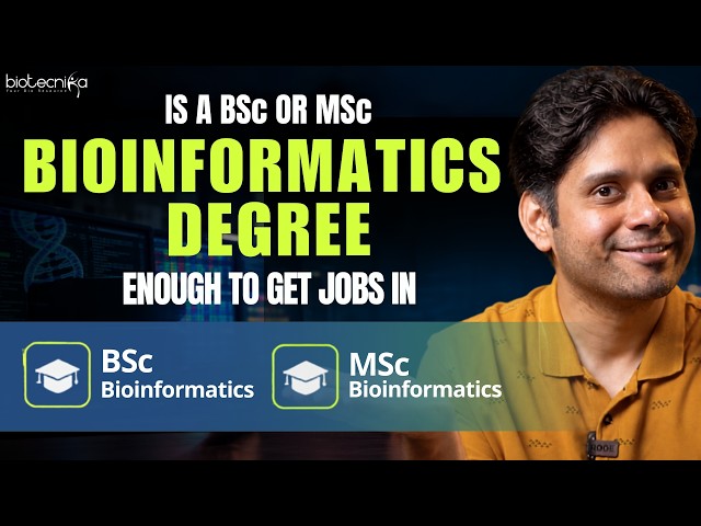 Is a Bsc or Msc Bioinformatics Degree enough to get jobs in Top AI ML Drug Discovery Companies ?