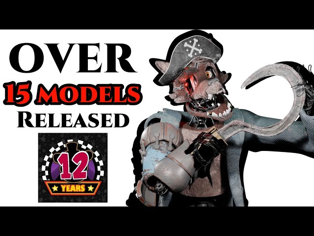 Releasing over 15 FNAF blender models to celebrate the 12th anniversary!