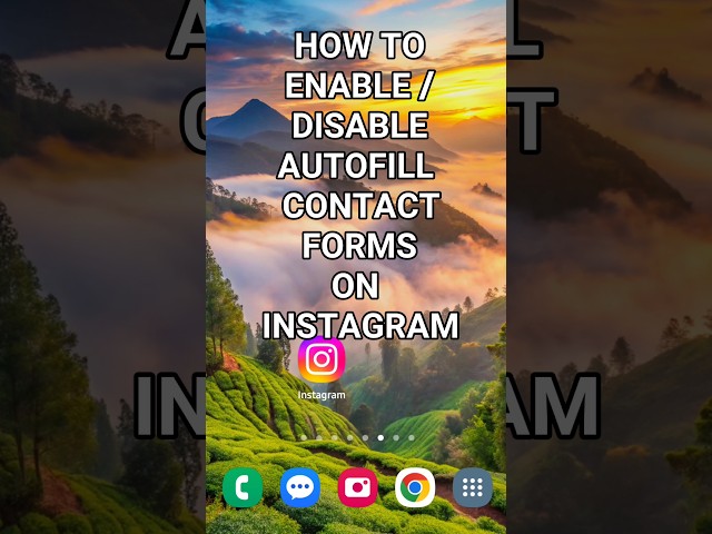 How To Enable/Disable Autofill Contact Forms on Instagram #instagramtutorial #instagramreels #how