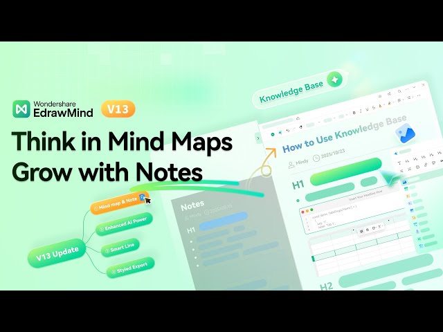 Build Your Knowledge Base Visually | Mind Mapping Meets Note Taking in EdrawMind V13
