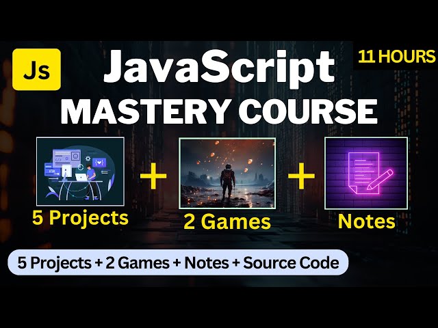 JavaScript Full Course in Hindi 2026 | Beginner to Advanced | 5 Projects + 2 Games + Notes