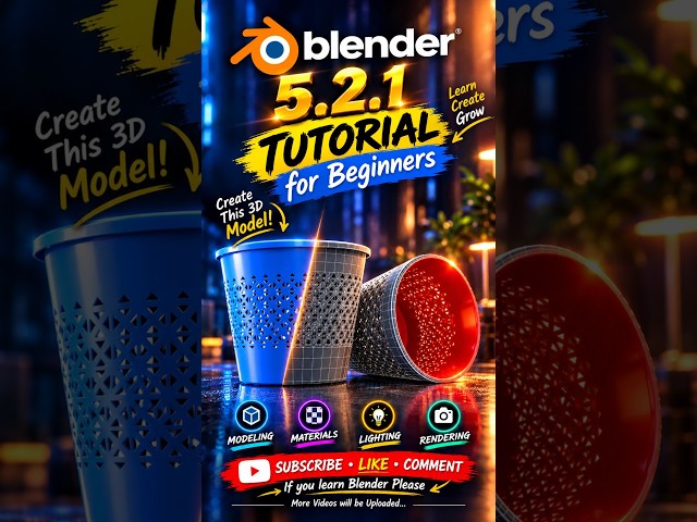 Watch This 3D Transformation! 🤯 | Blender 5.2.1#shortvideo