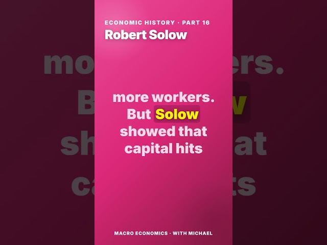 Robert Solow: What Really Drives Economic Growth