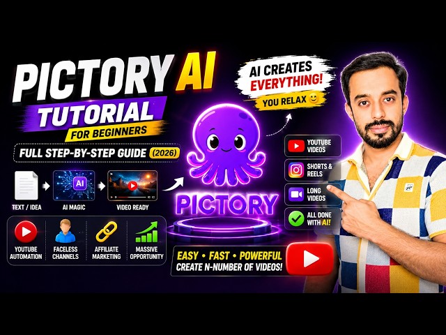 Pictory Ai Tutorial for Beginners | Full Step-by-Step Guide (2026)