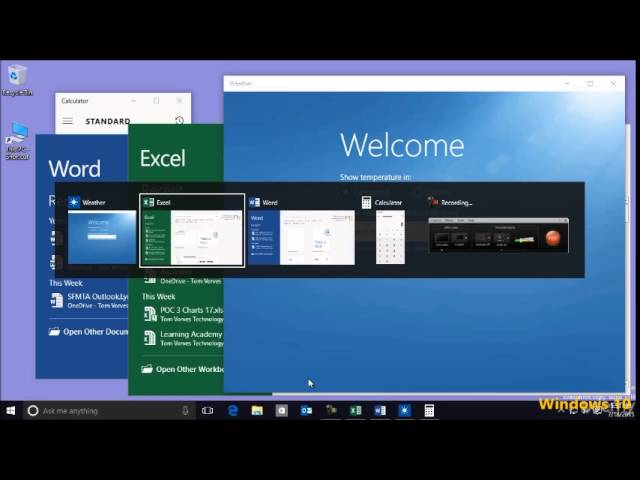 Windows 10 Tutorials Task Switching