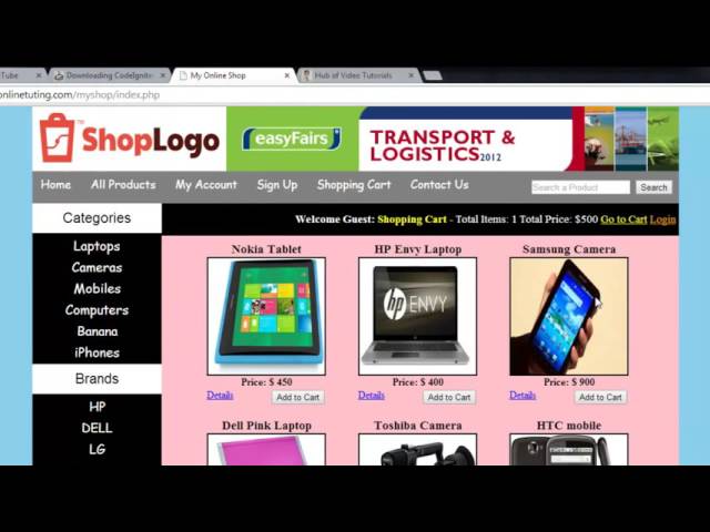 E Commerce Website in PHP & MySQL Part 1   Introduction