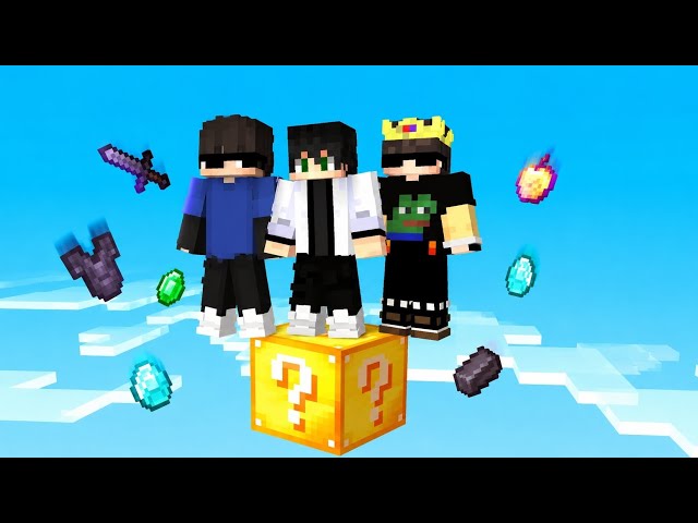 BEATING MINECRAFT BUT IT'S A ONE LUCKY BLOCK 😱😱