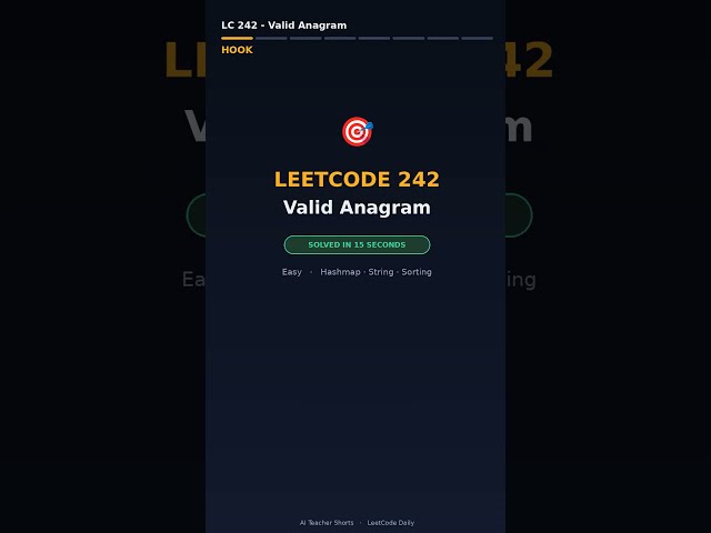 Leetcode242  Valid Anagram