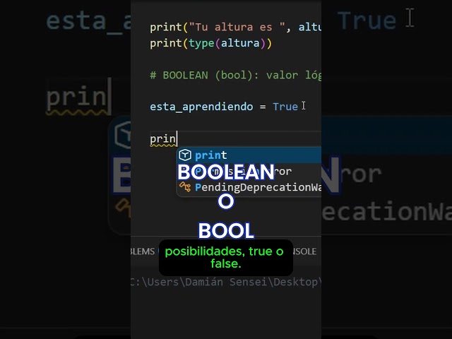 4 tipos de datos en Python en menos de 1 minuto #Shorts