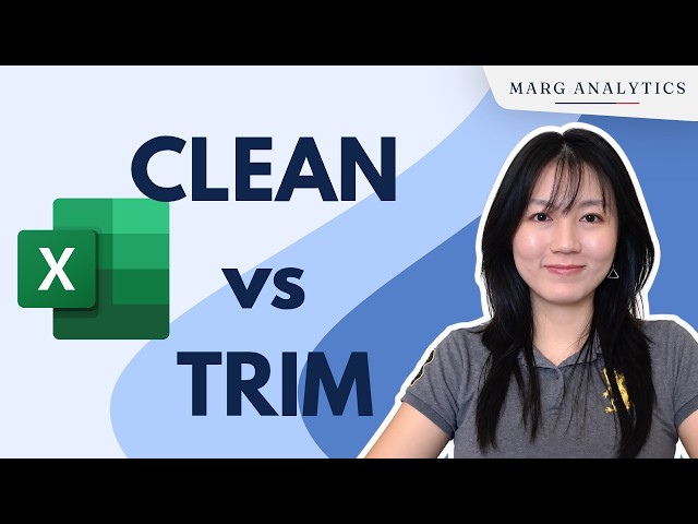Excel CLEAN vs TRIM: Remove Extra Spaces & Hidden Characters