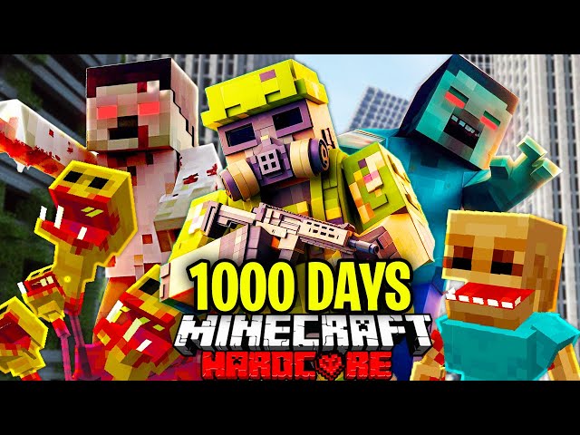 I Survived 1000 Days in an EVOLVED ZOMBIE APOCALYPSE in Minecraft Hardcore! (FULL MOVIE)