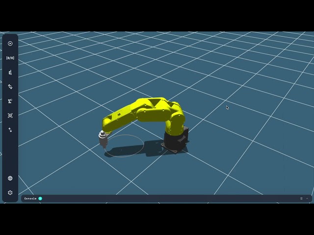 Fanuc robot arm simulation using BabaCAD Robotics Web v3.1 free