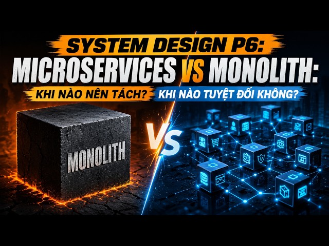 Microservices vs Monolith: Chọn sai Kiến Trúc Là “Đốt” Cả Năm! Khi Nào Nên Tách?  | System Design P6