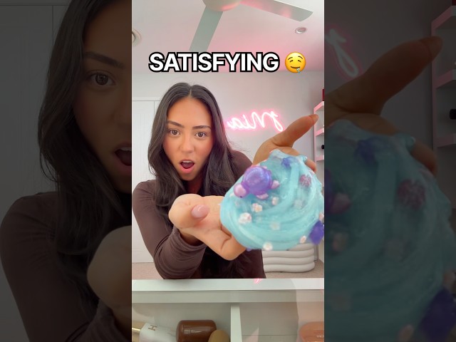Salish’s GUI GUI slime ✨🩵 @salishmatter  *SO SATISFYING* #slime #slimereview #unboxing