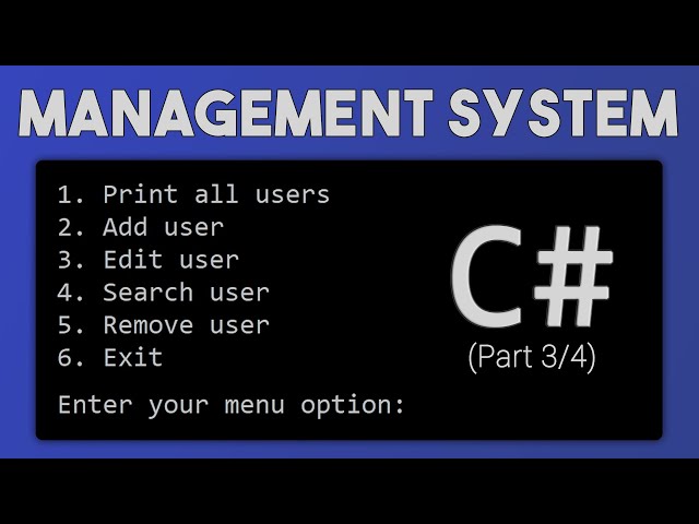 How to make a Management System in C# - Part 3/4 (edit person, refactoring)