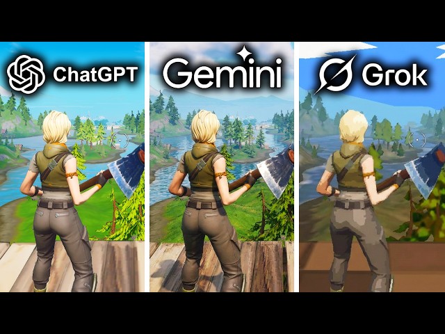 ChatGPT vs Gemini 3 vs Grok Make Fortnite From Scratch