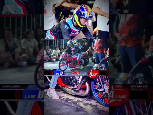 นายแบงค์ บุญโฮ แชมป์ NGO Battle Day ระยะ 600 เมตร Kawasaki KR ลูกสูบ 59 มิล Open นายประสิทธิ์ หมูบาล