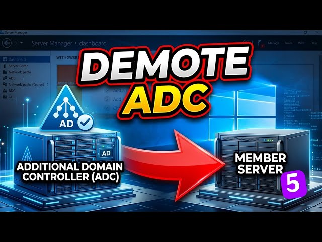 Demote ADC to Member Server | Windows Server 2019 Step by Step