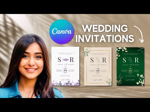 Canva Tutorial - How To Design A Wedding Invitation On Canva