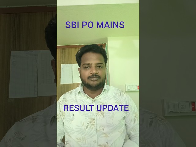 🔥SBI PO MAINS RESULT UPDATE #sbipo #sbipomains2026 #abithsirenglish