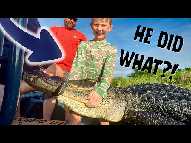This Kid Survived Cancer…..Now Watch Him Fight a Monster Gator!