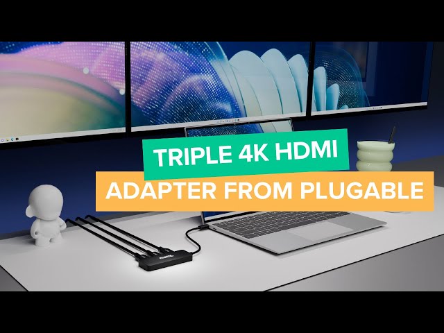 The Triple 4K HDMI adapter from Plugable (USBC-MSTH3)