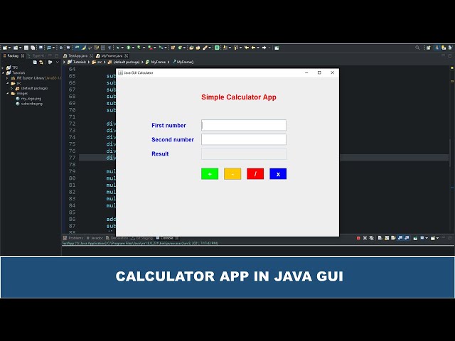 Java GUI Tutorial #38 - Make A Calculator App Using Java GUI