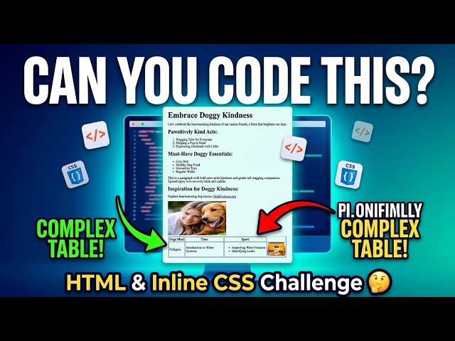 Ultimate HTML Practice: Headings, Lists, Links, Images & Tables Explained! 💡