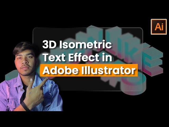 3D Text Effect in Adobe Illustrator - Adobe Illustrator Tutorial in Hindi