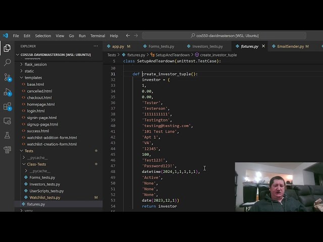 TestsDavidMasterson Full Sail Masters of Computer Science: Advanced Software Engineering