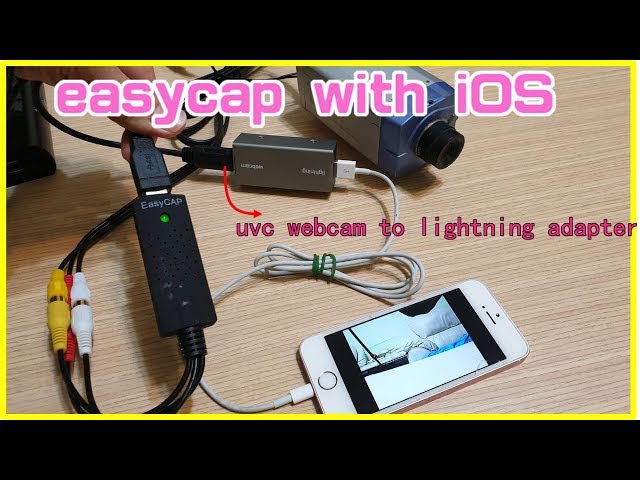UVC easycap capture card with iPhone by wire lightning