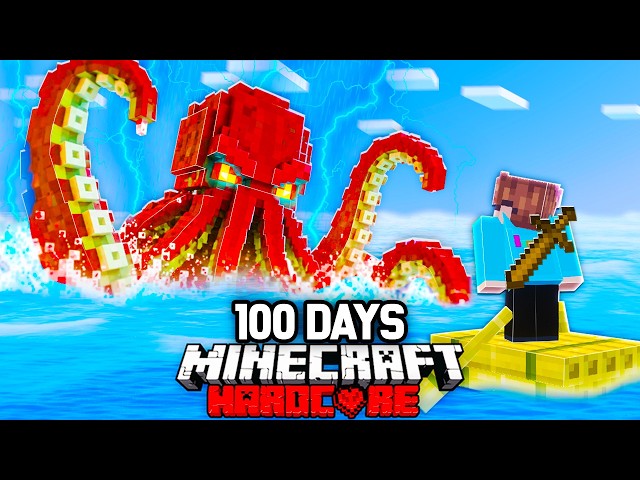 100 Days TRAPPED in THE OCEAN in Minecraft Hardcore!