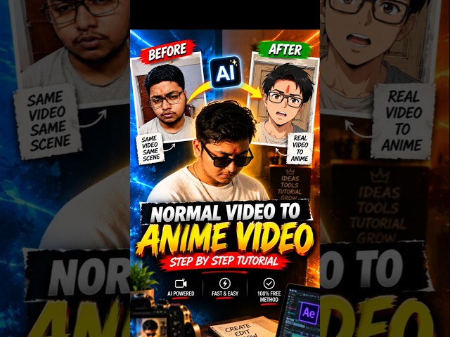 Normal Video Ko Anime Mein Convert Kare AI Se 🔥 | AI Anime Video #aitutorial