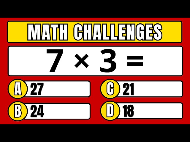 Can You Pass This Maths Quiz? ➗✖️🧠 | Easy, Medium, Hard | Intelligence Test