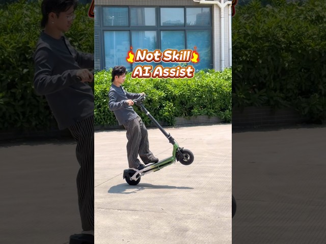 This Scooter Helps You Wheelie. Even If You’re a Beginner. AI-Assisted Wheelie #wheelie  #escooter
