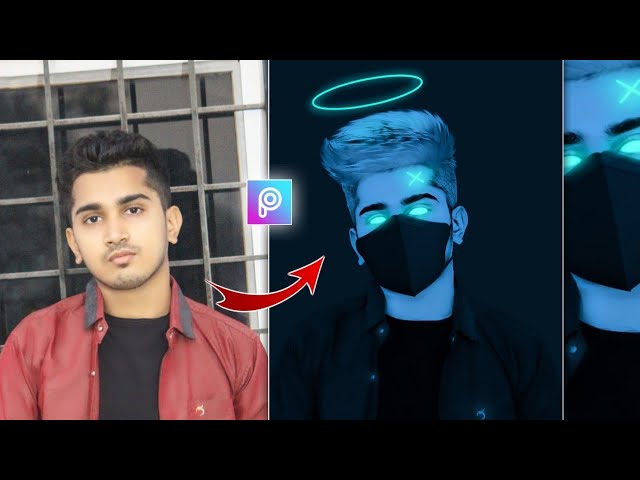 30 Second Neon Visual Photo Editing In Picsart App By Deepak Creations #Shorts #picsart