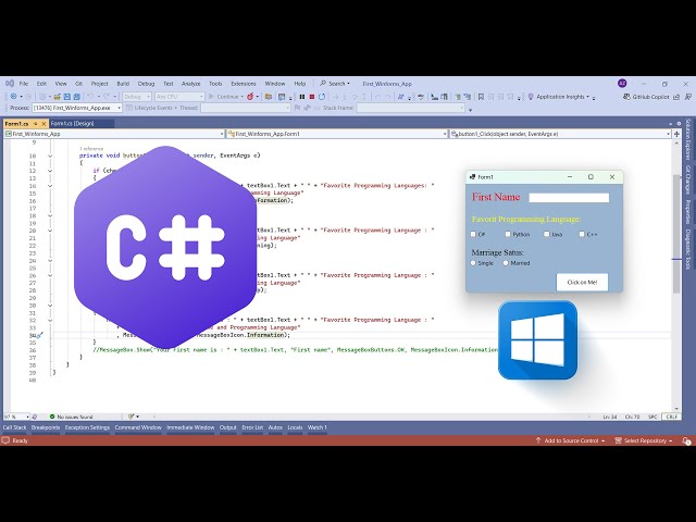 Create First Windows Application in Visual Studio 2022