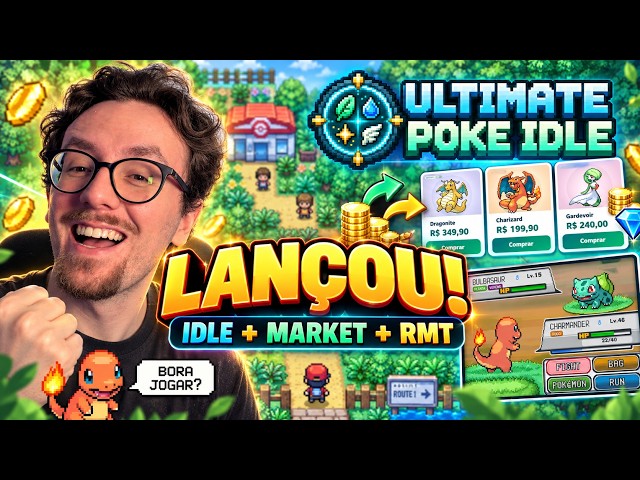🔴 LANÇOU! O NOVO POKÉMON IDLE COM RMT | Ultimate Poke Idle AO VIVO